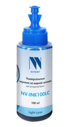 Чернила NV-INK100ULC Light Cyan универсальные на водной основе для аппаратов Сanon/Epson/НР/Lexmark (100 ml)