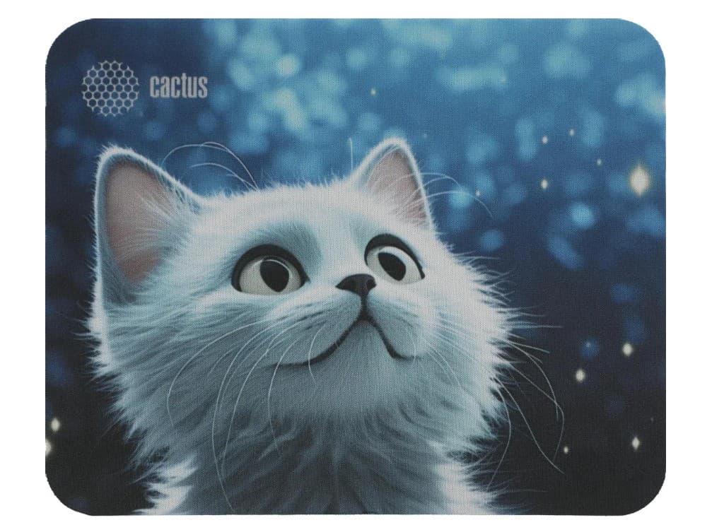 Коврик для мыши игровой Cactus CS-MP-P06XS White Cat 220x180x2мм