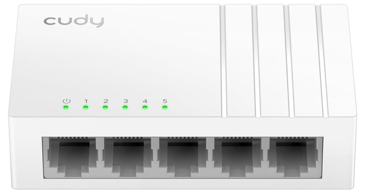 Коммутатор сетевой 5 PORT Switch 10/100/1000 Cudy GS105U 5port Gigabit Loop Detection, Desktop Plastic Case, Power Saving, Plug & Play, Wall-Mount, Power Adapter Not Included