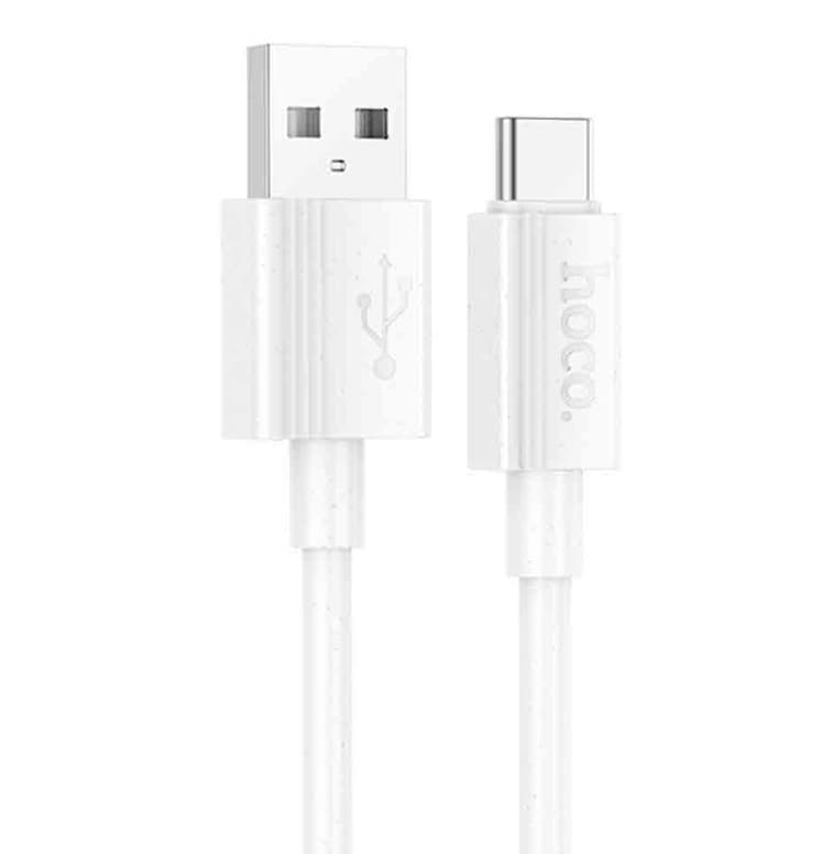 Кабель USB Type-C/Type-C HOCO X107 Favor 60W charging data cable Type-C + Type-C (белый) Type-C - Type-C, 1м, белый