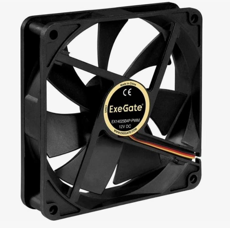 Вентилятор для корпуса ExeGate ExtraSilent ES14025S3P 140x140x25 подшипник скольжения, 1000 RPM, 22dB, 3pin (EX297057RUS)