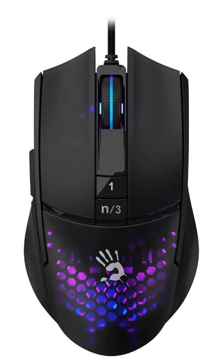 Мышь A4Tech Bloody L65 Max черный, USB, игровая, 12000dpi, ускорение 35G, 7кн., подсветка, кабель 1.8м, киберспортивная
