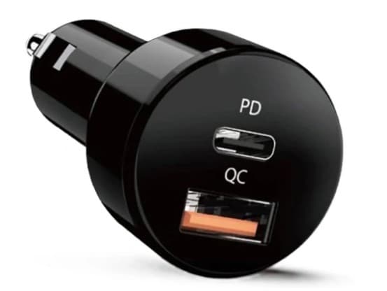 Автомобильное зарядное устройство USB Genius PD-36AC-Car Black 36W, USB QC3.0А + PD3.0 Type-C, 2x18W быстрая зарядка (QC3.0/SamsungAFC/Apple2.4A/HuaweiFCP)