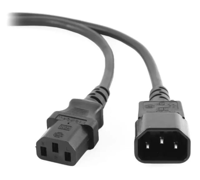 Кабель питания PC-189 (перемычка) Гарнизон GPC-189-0.75-1.8M 3*0,75 C13С14 IEC C13 - C14, 1.8m, для подключения ИБП к ПК или к Монитору