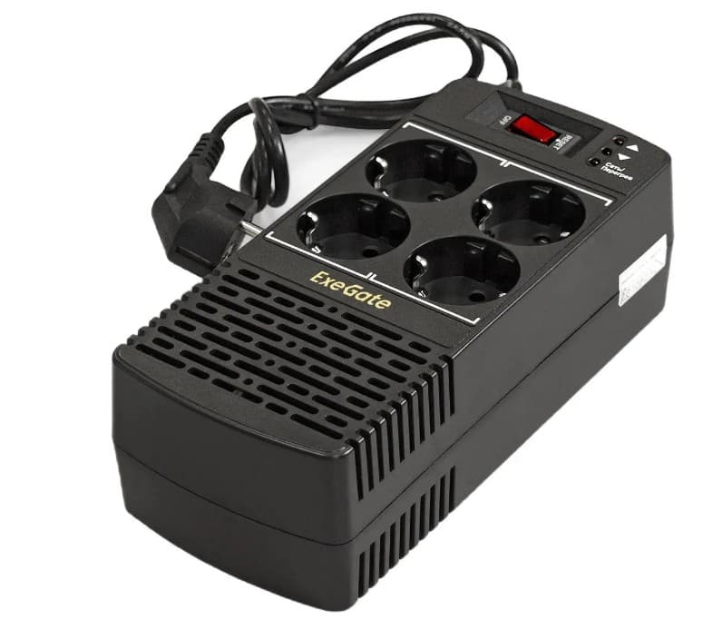 Стабилизатор напряжения ExeGate Power AD5000-800 (800VA/400W, 150-280В, 4 евророз.) (EP285938RUS)