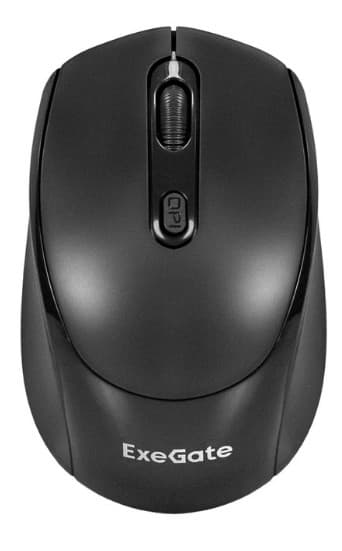 Мышь беспроводная ExeGate Professional Standard SR-9005 черный, 1200 dpi, 4 кнопки (EX298896RUS)