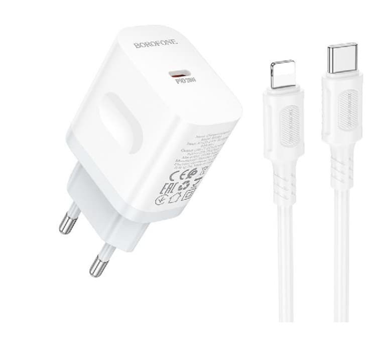Сетевое зарядное устройство Borofone BA99A Breeze белый PD20W быстрая зарядка