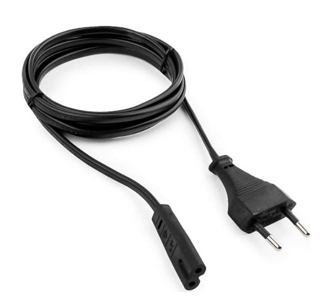 Кабель питания C7 PC-184 CEE 7/16 - C7, 2 pin, 1.8m, Cablexpert PC-184W-VDE-1.8М белый, для аудио-видео техники 1.8m