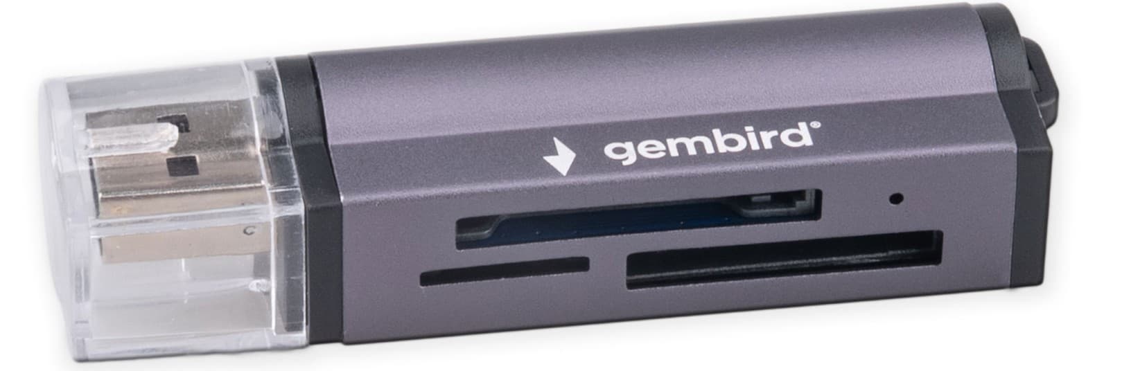 Кардридер Gembird FD2-MSD-5 4в1: SD, TF (MicroSD), MS, M2, алюминий