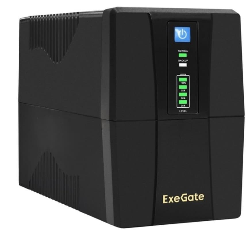 ИБП ExeGate Power Back BNB-1000.LED.AVR.2SH.RJ.USB 1000VA/550W, LED, AVR,2*Schuko, Black (EX292785RUSS)