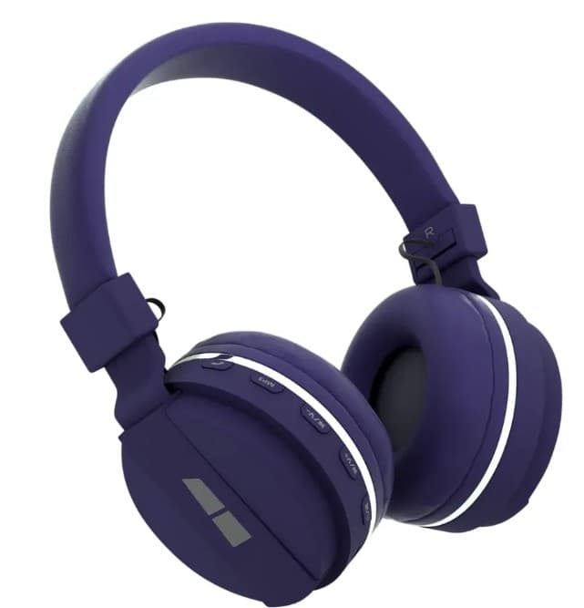 Bluetooth-гарнитура More choice HW15 (Purple), накладные полноразмерные, Bluetooth 5.0, miniJack 3.5 мм, Micro USB, AUX, 200мАч