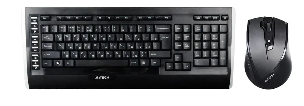 Беспроводной комплект клавиатура + мышь A4Tech 9300F черный V-Track