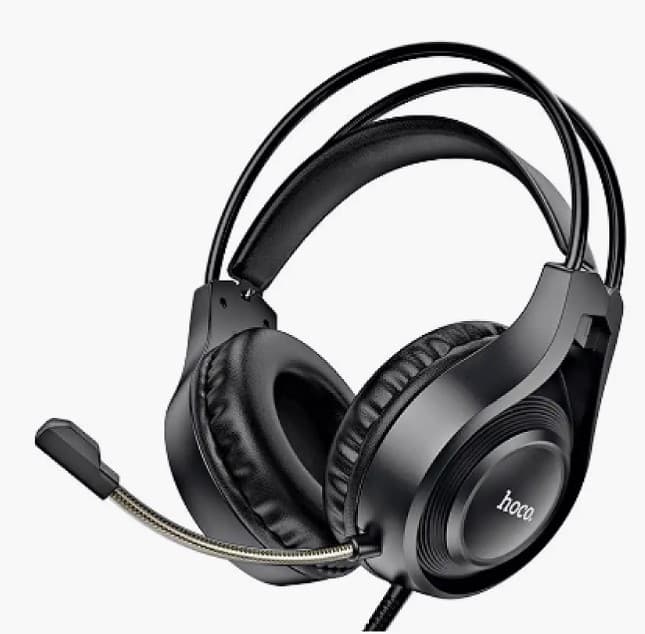 Гарнитура HOCO W106 Tiger gaming headset Black, 3.5мм / 2x3.5, кабель 1.8м, накладные полноразмерные
