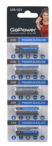 Батарейка GoPower LR23A BL 1шт A23(3LR50, MN21, K23A, LRV08, LRV8)