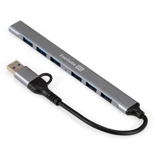 Разветвитель USB концентратор ExeGate DUB-761C3, 7 портов, Хаб 6xUSB2.0, 1xUSB3.0 (EX299790RUS)