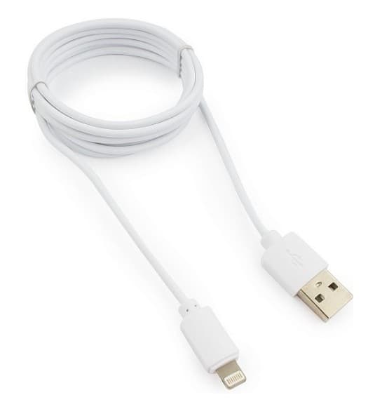 Кабель USB Lightning для iPhone Гарнизон GCC-USB2-AP2-6-W AM/Lightning, для iPhone5/6/7, IPod, IPad, 1.8м, Белый