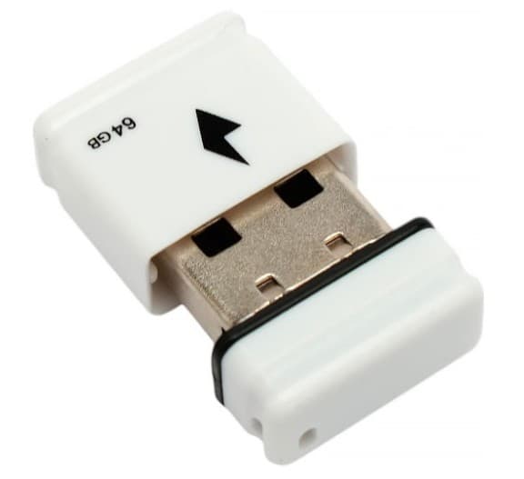 Накопитель USB 64 GB USB 2.0 Gembird GFL-2.0-64mini Белый