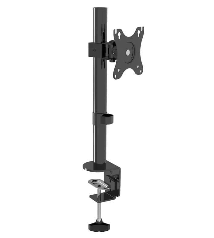 Кронштейн для мониторов настольный ExeGate EDM1-3210-03GS, 15"-32", макс.10кг, поворот -90°/+90°, наклон -90°/+90°, вращение 360°, 75х75 мм, 100х100, газовая пружина, крепл.: сквозное и струбцина