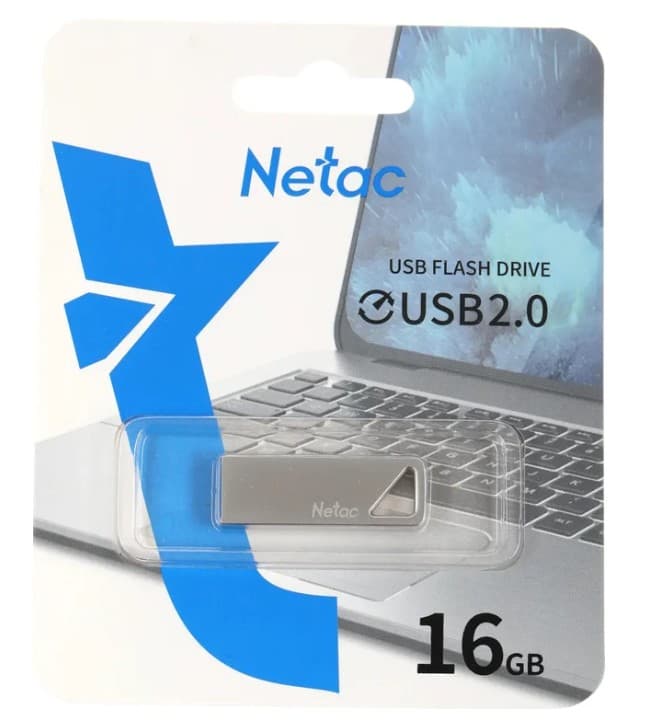 Накопитель USB 16 GB USB 2.0 NETAC U326 серебристый (NT03U326N-016G-20PN)