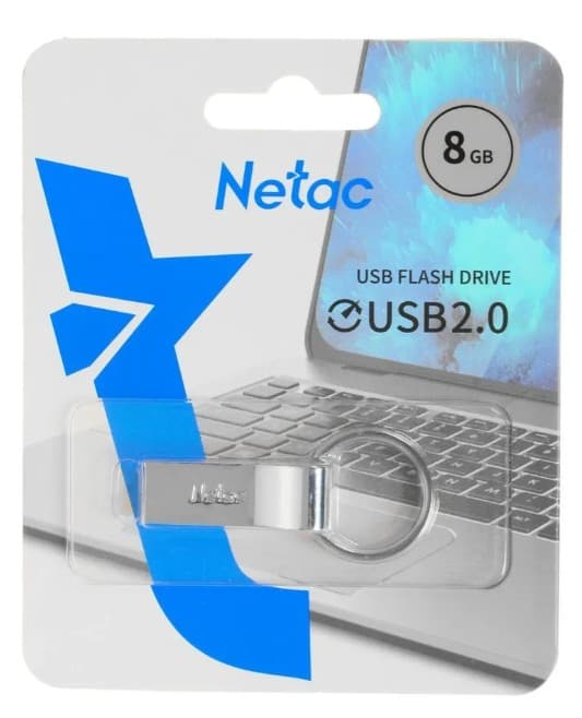 Накопитель USB 8 GB USB 2.0 NETAC U275 хром (NT03U275N-008G-20SL)