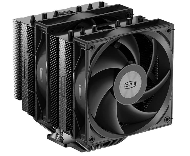 Кулер процессорный PCCooler RT620 BK, 250W, 2x120mm, 4-pin PWM, Al/Cu, Intel 1851/1700/1200/115X, AMD AM5/AM4/FM2+/FM2/FM1/AM3+/AM3/AM2+/AM2