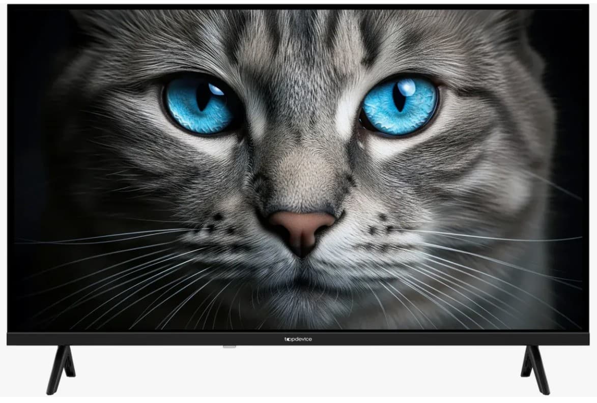 Телевизор LED 32" TOPDEVICE (TDWC32BH5260V) (81cm) HD Smart TV Google TV 60Hz 1.5GB/32GB, DVB-T2/C/S2, Wi-Fi 2.4+5GHz, Bluetooth 5.1, LAN, 2xUSB, 3xHDMI, AV, Dolby Audio, VESA 200x100