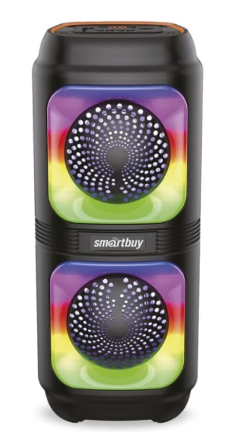 Акустическая система портативная SmartBuy (SBS-5490) Phoenix черный 16Вт, Bluetooth 5.0, RGB, USB/microSD/AUX, функц. Караоке, микрофон