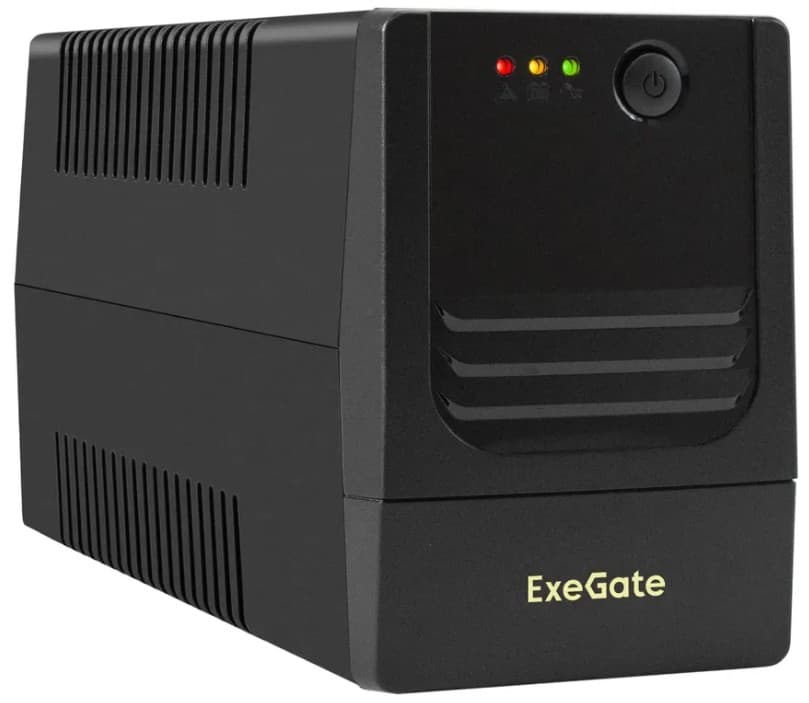 ИБП ExeGate Power NB-650.LED.AVR.2SH, 650VA/390W, LED, 2*Schuko (евророзетки), Black (EX299484RUS)