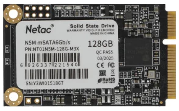 Накопитель SSD mSATA 128GB Netac N5M 3D TLC (NT01N5M-128G-M3X) R/W 560/520