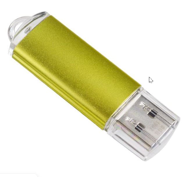 Накопитель USB 8 GB USB 2.0 Perfeo E01 Gold Золотая