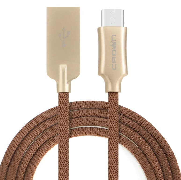 Кабель USB-Type-C Crown (CMCU-3132C) brown 1.0m