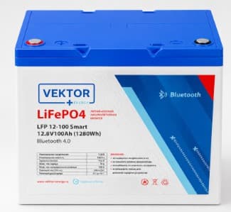 Аккумуляторная Батарея 12 В, 100Аh LiFePO4 1280 Wh, BMS 100A, Display (12V, 100Ah)