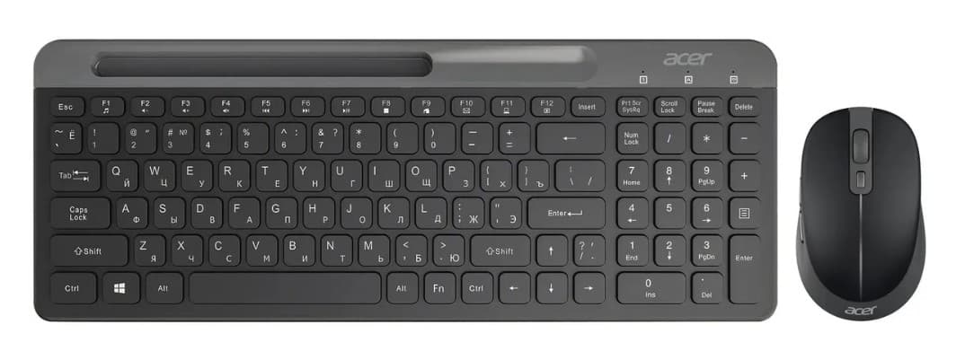 Беспроводной комплект клавиатура + мышь Acer OCC402 клав: черный, мышь: черный USB 2000 dpi, 4кн (ZL.ACCCC.018)