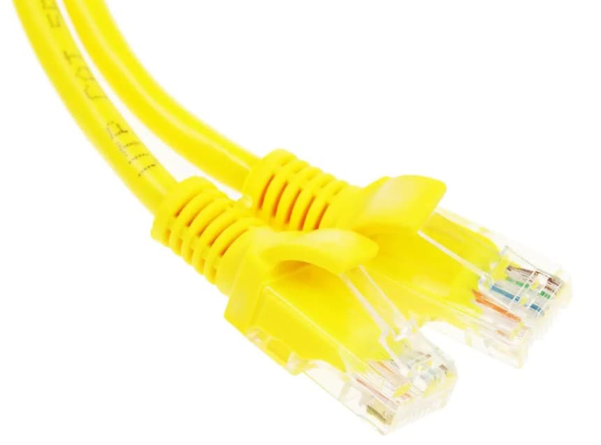 Патч-корд литой CAT 5E UTP w/RJ45 15m Cablexpert PP12-15M/Y желтый, многожильный