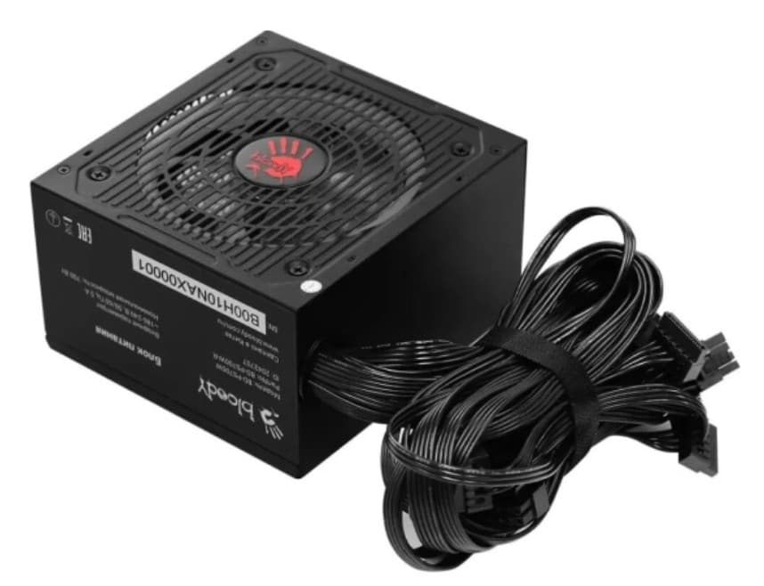 Блок питания 700W BLOODY BD-PS700W 80 PLUS, ATX, 20+4, 6xSATA, 2xMolex, 120mm, 2x4+4pin, 4x6+2pin