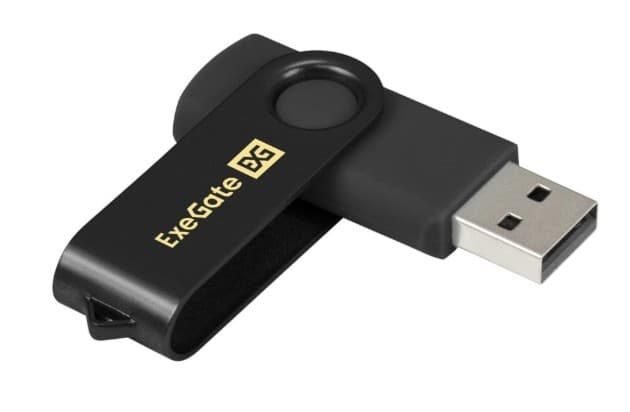 Накопитель USB 64 GB USB 2.0 ExeGate Jet Черный (EX302054RUS)