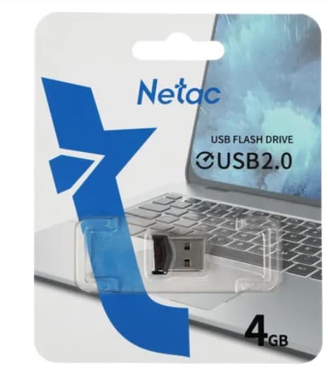 Накопитель USB 4 GB USB 2.0 NETAC UM81 Black Ultra compact (NT03UM81N-004G-20BK)