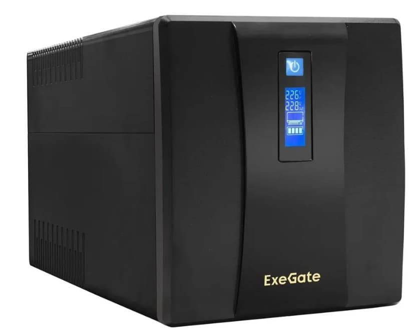 ИБП ExeGate SpecialPro Smart LLB-1500.LCD.AVR.EURO.RJ / 1500 ВА / 950 Вт / 4 x CEE 7 (евророзетка) (EP285503RUS)