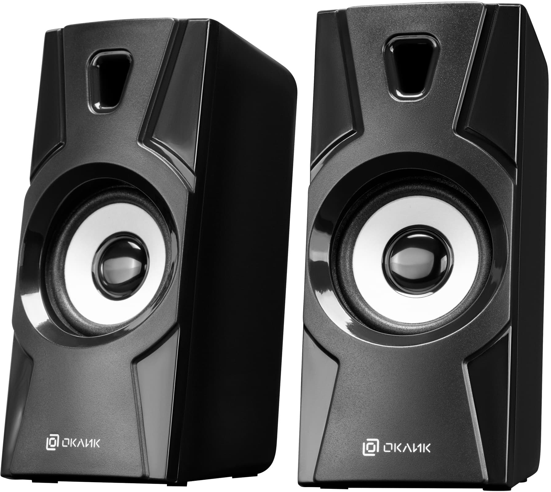 Колонки Oklick OK-119 2.0 Черный 4Вт (2х2Вт) питание USB